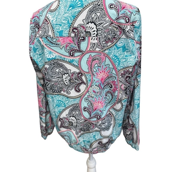 Chico’s UPF Neema Paisley Jacket Size 8/10 (M) - Picture 5 of 15